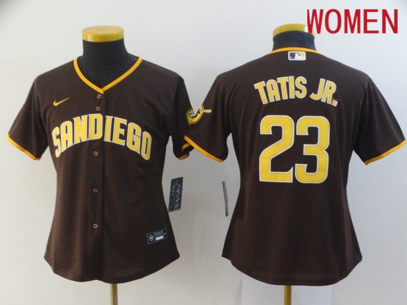 Women San Diego Padres #23 Tatis jr brown Game 2021 Nike MLB Jersey